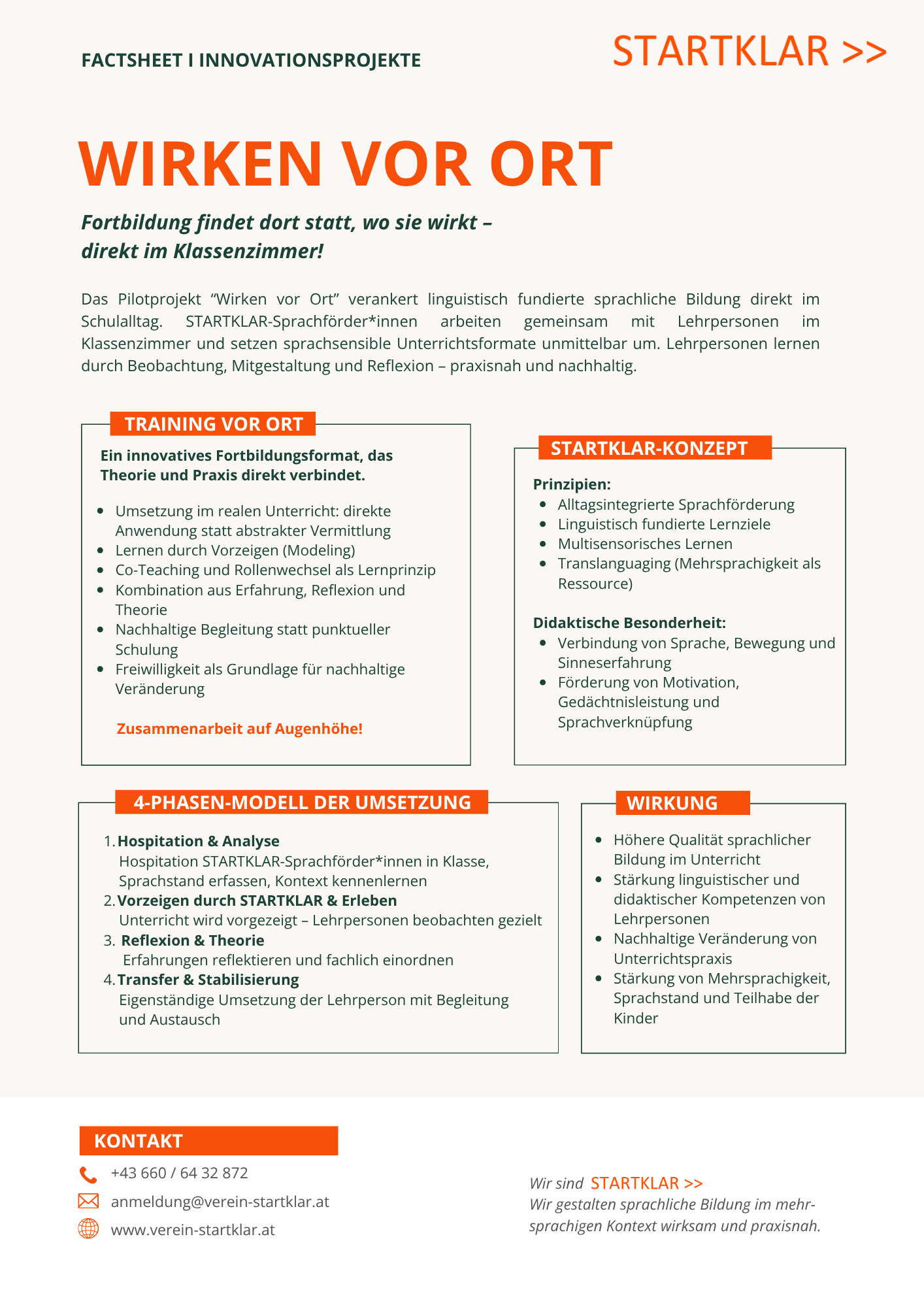 Factsheet Wirken vor Ort